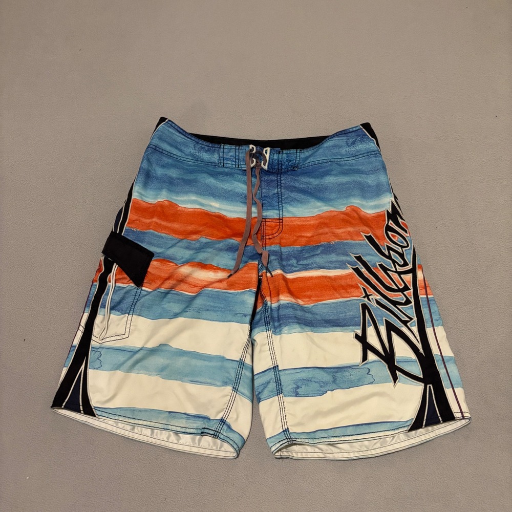 Billabong Mark Occhilupo Style Swim Trunks Board Shorts Size 34 Summer Beach Y2K